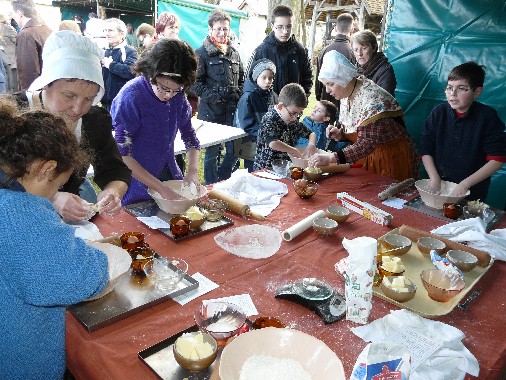 Fabrication des galettes par les enfants